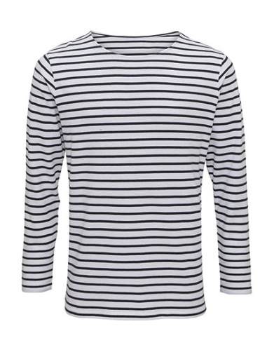 ASQ-AQ070-Mens Marinière Coastal Long Sleeve Tee